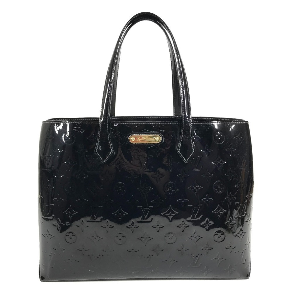 LOUIS VUITTON M91441 Monogram Vernis Wilshire MM Shoulder Bag Tote Canvas Men...